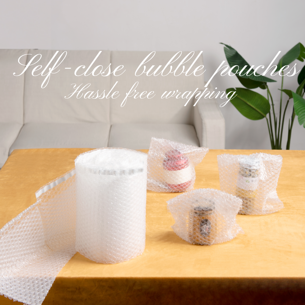 Pacific Mailer Bubble Cushion Wrap Pouches 7.5x7.5 Inch Total 50 Packs Self  Sealing Bubble Pouch Bags Roll for Packing, Shipping, Storage, Moving