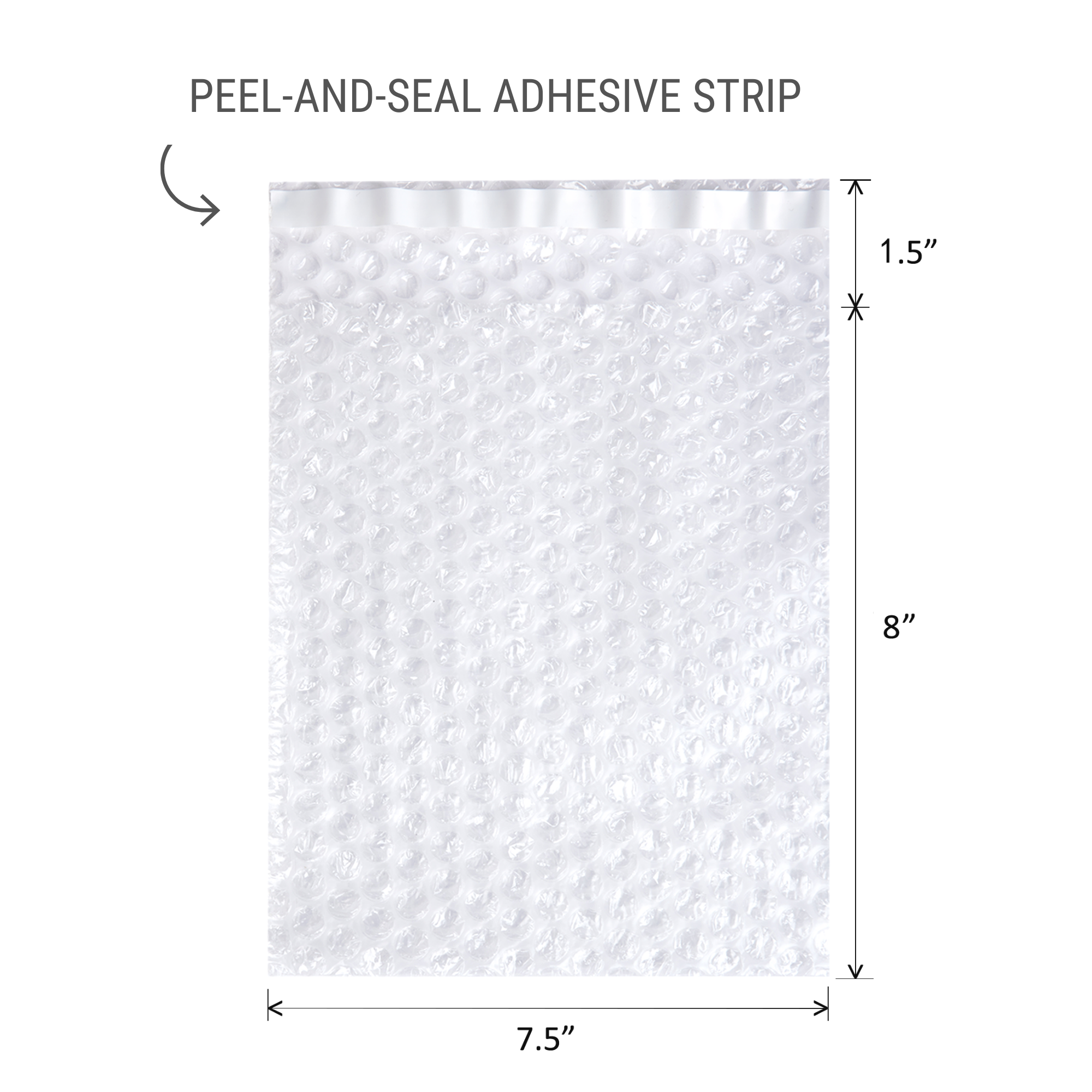 ALTERNIUM self seal bubble pouches 7.5x8 inches 50 pack - small bubble bags for shipping - quality packing material and moving supplies